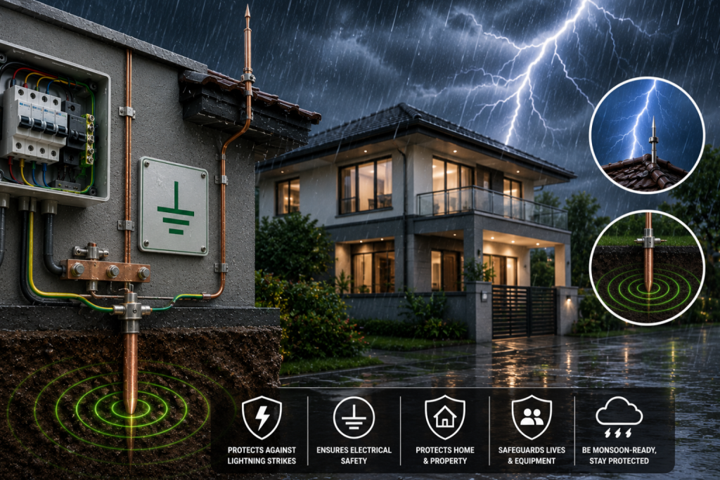 Monsoon Earthing & Lightning Protection Tips